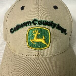 Vintage‎ John Deere Hat Calhoun County Implement with adjustable back